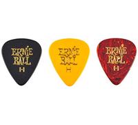 Ernie Ball P09180 Lot de 12 médiators lourds en cellulose, assortiment de couleurs