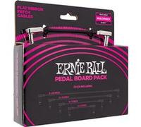 Ernie Ball Pedalboard Pack - 10 Patches en 4 Longueurs Panaches- Coudé Fin & Plat Câbles pour pédales