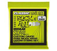 Ernie Ball Regular Slinky Classic - Cordes Guitare Électrique Nickel Pur - Lot de 3 Jeux - 10-46