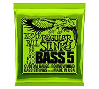 Ernie Ball Cordes pour basse électrique Regular Slinky filées en nickel 5 cordes 45-130