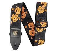 Ernie Ball Sangle de Guitare en Jacquard, motif Tangerine Rose