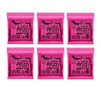 Ernie Ball Super Slinky Jeu de 6 cordes filées en nickel pour guitare électrique, calibre 9-42