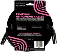 Ernie Ball – Câble microphone XLR tressé Mâle/Femelle 4,5 m – Noir