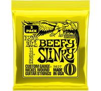 Ernie Ball – Cordes pour guitare électrique Beefy Slinky – à enroulement nickelé 11-54 – Pack de 3