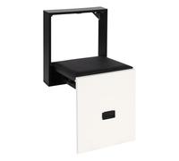 ERnonde - Tabouret de changement de chaussures - Tabouret mural pliable - Siège de baignoire mural pour armoire à chaussures, entrée, hôpitaux, maisons de retraite (noir et blanc)