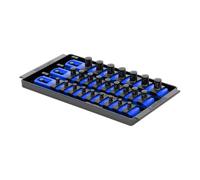 Ernst 8551 1/4" 3/8" 1/2" 3-Rail Socket Boss Organisateur de rangement 8" Bleu