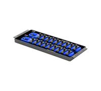 Ernst 8555 1/4" 2-Rail Socket Boss Organisateur de rangement 8" Bleu