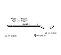 ERNST Échappement Y-Pipe Centre pour Fiat 500 312_1.2 Ford Ka RU8 550451