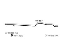 ERNST Échappement Y-Pipe pour Seat Alhambra 7V8 7V9 VW Sharan 7M8 7M9 7M6 105507