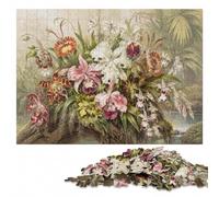 Ernst Haeckels Orchids Art Forms of Nature Puzzle en Bois, 300 pièces | Cadeau d'anniversaire pour amateur de puzzle : activité autour de la table le w nd.