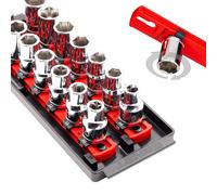 Ernst Manufacturing Socket Boss Plateau à Douilles 2 Rails Rouge Entraînement 3/8"