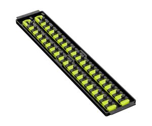 Ernst Manufacturing Socket Boss Premium 8462HV Organiseur de douilles à 2 rails à entraînement 3/8" 19"