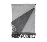 ERNST Plaid Ernst avec franges 130x170 cm Gris foncé-blanc