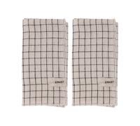 ERNST Serviette Ernst rayée 40x40 cm. lot de 2 Noir-beige