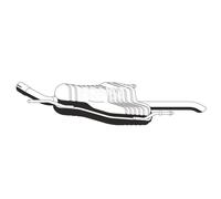 ERNST Silencieux arrière Pot d'Échappement 054041 pour OPEL Zafira A (T98) 900mm