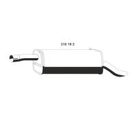 ERNST Silencieux arrière Pot d'Échappement 310192 980mm 7,800kg