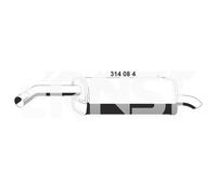ERNST Silencieux arrière Pot d'Échappement 314084 pour FORD 950mm 7,400kg