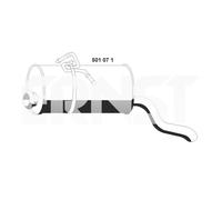 ERNST Silencieux arrière Pot d'Échappement 501071 790mm 6,540kg