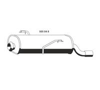 ERNST Silencieux arrière Pot d'Échappement 505048 750mm 8,700kg