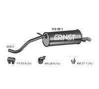 ERNST Silencieux Arrière Pour VW Polo 1.2 12V
