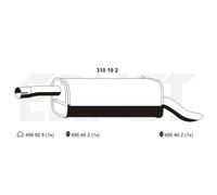 ERNST Silencieux Final Pour Ford Fusion 1.4 1.25