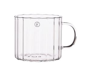 ERNST Tasse en verre rainurée Ernst Ø8 cm Transparent
