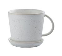 ERNST Tasse Ernst avec soucoupe 8.5 cm Blanc-à pois
