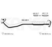 ERNST Tuyau d'échappement Ligne d'échappement 043465 avant pour SAAB 9-3 (YS3F)