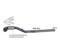 ERNST Tuyau d'échappement Ligne d'échappement 053402 avant 1280mm 3,100kg