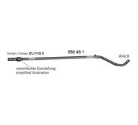 ERNST Tuyau d'échappement Ligne d'échappement 550451 centre pour FORD KA (RU8)