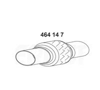 ERNST Tuyau flexible échappement Tresse d'Échappement 464147 100mm 75mm 46mm