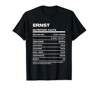 Ernst Valeur Nutritive Nom Drôle T-Shirt Graphique avec Valeur