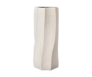 ERNST Vase en grès Ø13x31 cm Blanc naturel