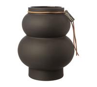 ERNST Vase en grès courbé Ernst 21.5 cm Gris foncé