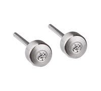 Ernstes Design Boucles D'Oreilles E272 Inox Brillant 0,032 CT Prise Goujon