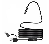 ERNZI Caméra d'inspection endoscopique de 7 mm, Endoscope WiFi étanche IP67, caméra d'inspection Simple et Double HD, pour Android Iphone iOS, 1M / 2M / 5M / 10M,10m