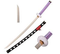 Eroberer Bois Anime Jeu de Rôle L'épée, Roronoa Zoro Couteau de Samouraï Japonais Anime Fan, Coupe de Plumes du Ciel Trafalgar Law La Couleur Violette