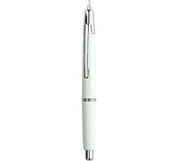 Erofa - Majhon A2 - Stylo plume à presser à pointe extra fine avec boîte, stylo à encre rétractable en résine blanche avec convertisseur - Ensemble de stylo d'écriture (version clip argent)