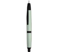 erofa Majohn A1 Press Stylo-plume à pointe fine avec boîte, Stylo à encre métallique vert clair rétractable avec convertisseur Ensemble d'écriture (Version clip noir)