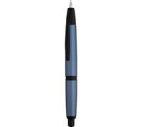 Erofa Majohn A1 Stylo Plume Pointe Fine avec Boîte, Stylo à Encre Rétractable en Métal Bleu avec Convertisseur Ensemble d'écriture (Version Clip Noir)