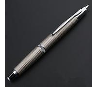 erofa Majohn A1 Stylo plume rétractable avec boîte, pointe extra fine en métal à rayures blanches avec convertisseur d'écriture (avec clip version)