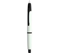 erofa Majohn A2 Press Stylo Plume Extra Fine Nib avec boîte, stylo à encre rétractable en résine blanche avec ensemble de stylos d’écriture convertisseur (Version Clip Noir)