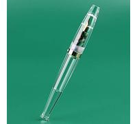 erofa Majohn S5 Stylo plume en acrylique transparent transparent, pointe extra fine + deux pointes supplémentaires (plume large et coudée) remplissage de pipette