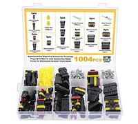 eROOSY 1004 Pièces Imperméable à l'eau Connecteurs 1/2/3/4/5/6 Broches Connecteurs de Voiture Étanches, Etanche à l'eau Connecteur Set pour Bateaux Camion Scooter Moto, 23-16AWG