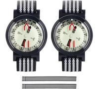 eROOSY Lot de 2 boussoles de poignet étanches - Vision nocturne - Boussole d'extérieur étanche - Pour la plongée, les voyages, le camping, l'alpinisme