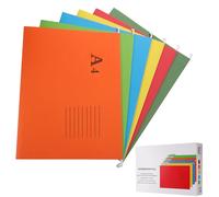 eROOSY Lot de 25 dossiers suspendus A4 6 couleurs avec onglets et inserts, dossier suspendu pour bureau, école