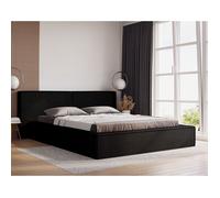 Eros - lit coffre - 160x200 cm - sommier inclus - en velours - Noir