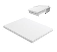 EROSS CONFORT Matelas canapé-lit système Italien. Housse avec Fermeture éclair, Lavable et Respirant, Traitement antibactérien. Blanc 90 x 195 cm. Canapé Non Inclus.
