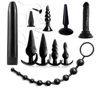 Erotic Set 10 BâTons D'éTirement De Hanche Noirs Pour Hommes Et Femmes, Des BâTons De Silicone Simples Et LéGers Peuvent AméLiorer L'Effet D'Utilisation - Q
