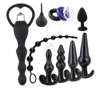 Erotic Set 11 Cadeaux De Couple Multifonctionnels Noirs Avec Bagues D'éLasticité éLevéE, Kit De Silicone Amusant à L'IntéRieur Adapté Aux Exercices De Hanche - Q